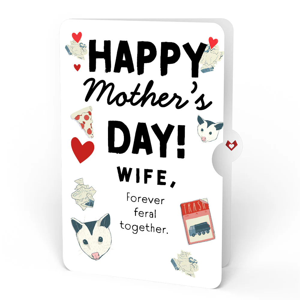 Party Possums Mother’s Day Glitter Bouquet and Sentiment Set for Wife - Image 4