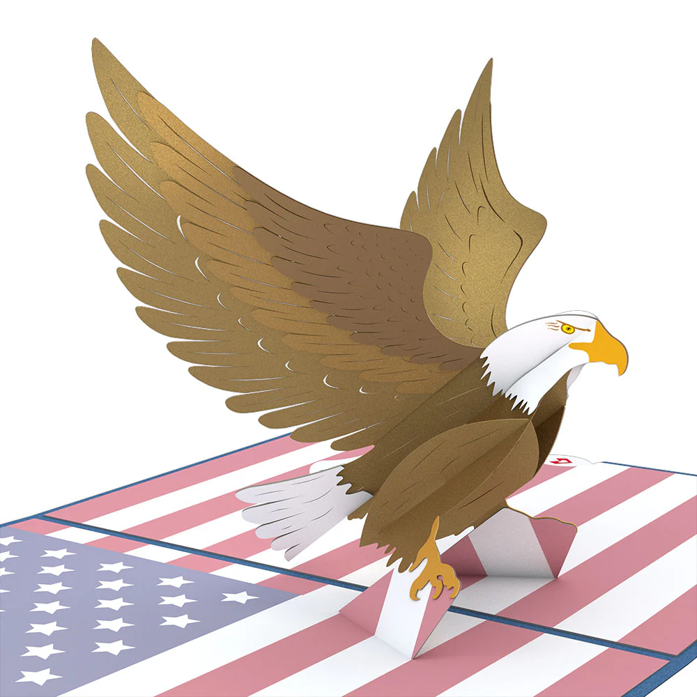 Patriotic Eagle Father's Day Pop-Up Card and Spartan Grilling Sentiment Set - Image 3
