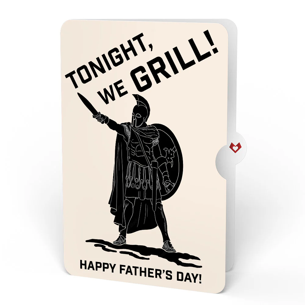 Patriotic Eagle Father's Day Pop-Up Card and Spartan Grilling Sentiment Set - Image 4