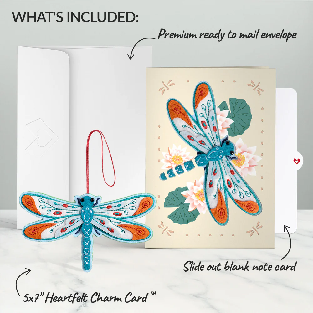 Peaceful Dragonfly HeartFelt Charm Card™ - Image 8
