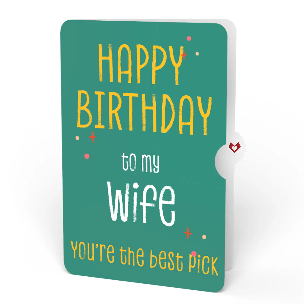 Pick You Every Time Birthday Pop-Up Card and Sentiment Set for Wife - Image 4