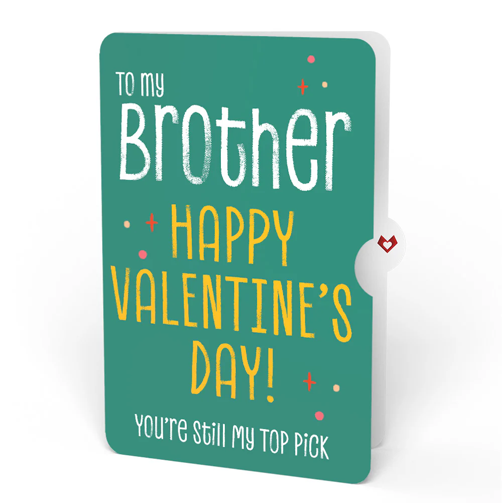 Pick You Every Time Valentine Pop-Up Card and Sentiment Set for Brother - Image 4