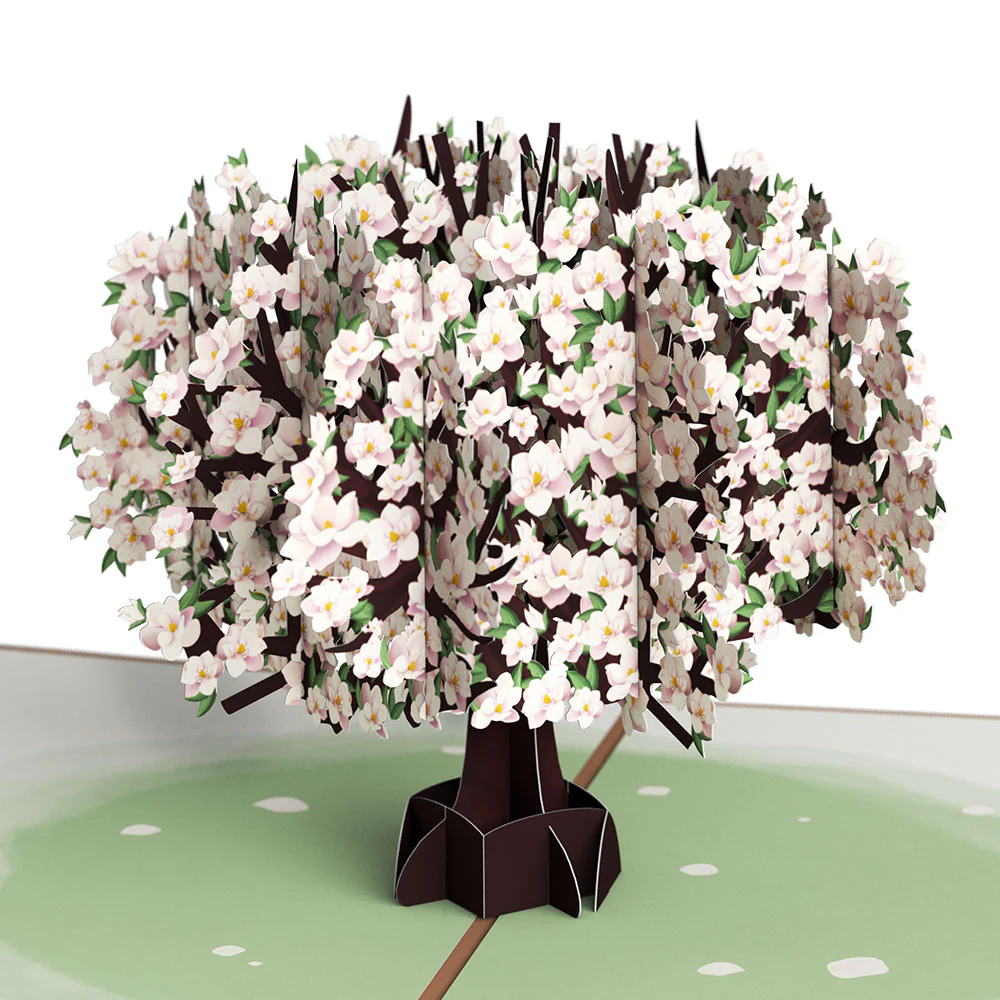 Pink Magnolia Tree New Baby Pop-Up Card and Sentiment Set - Image 3