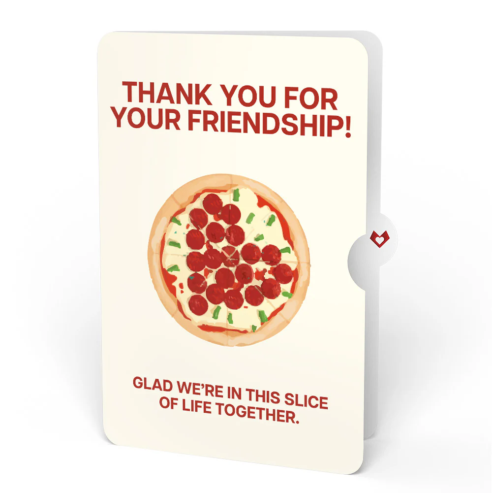 Pizza Love Friendship Pop-Up Card and Sentiment Set - Image 4
