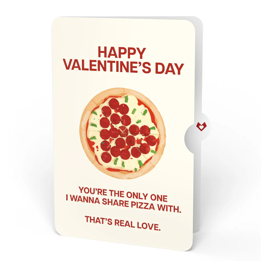 Pizza Love Valentine's Day Pop-Up Card and Sentiment Set - Image 4