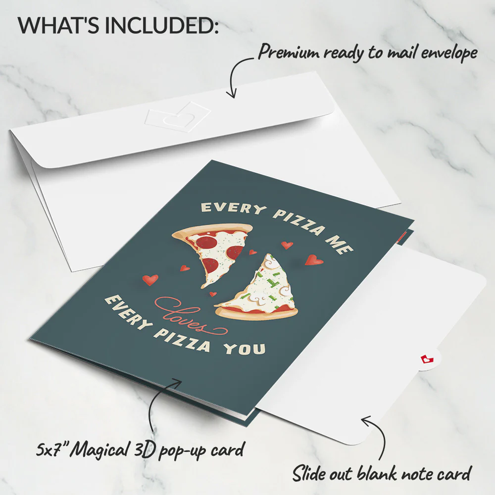 Pizza Valentine Pop-Up Card - Image 6