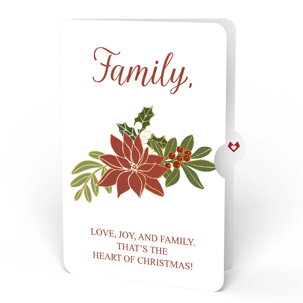 Poinsettia Shimmer Christmas Suncatcher Bouquet and Sentiment Set for Family - Image 4