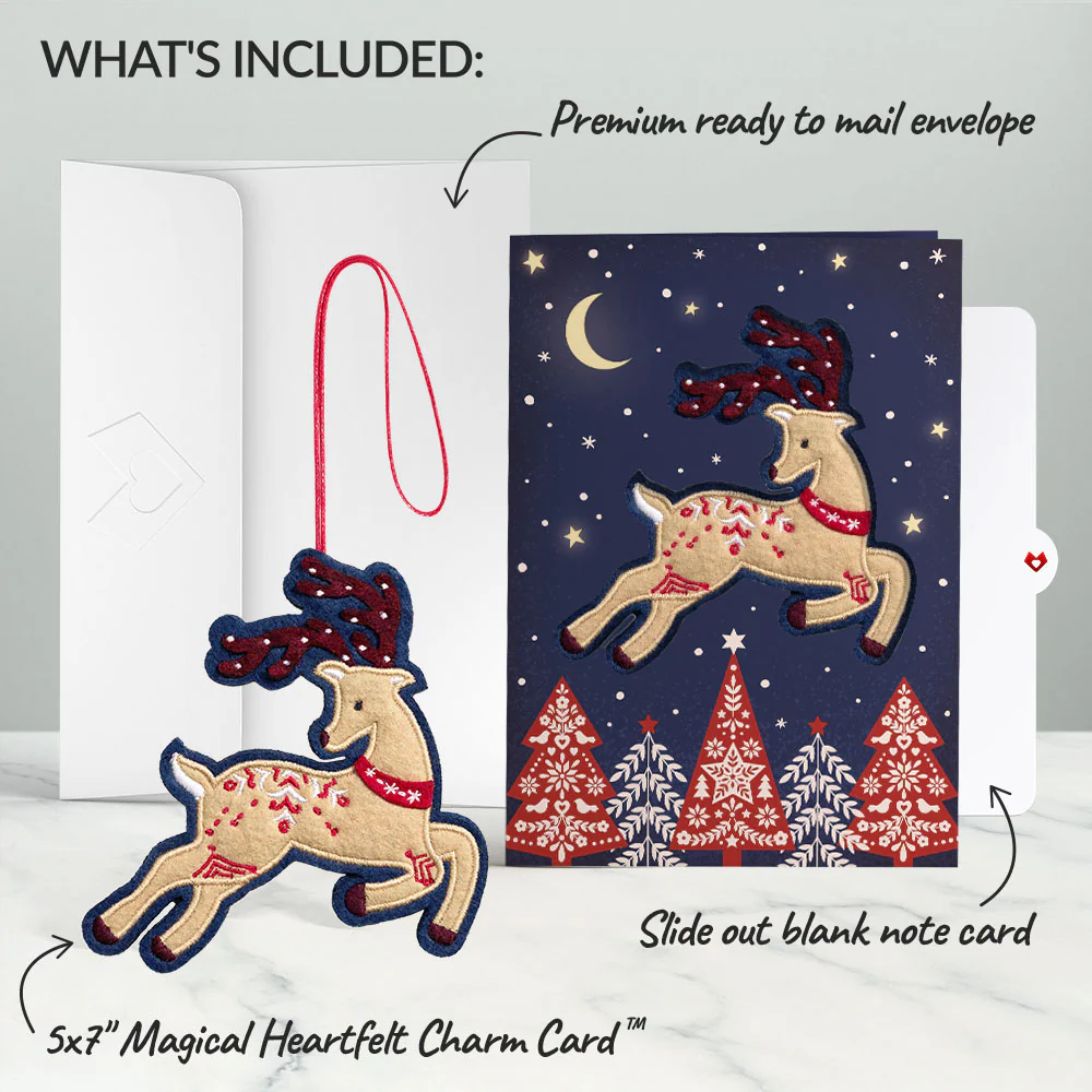 Prancing Reindeer HeartFelt Charm Card™ - Image 8