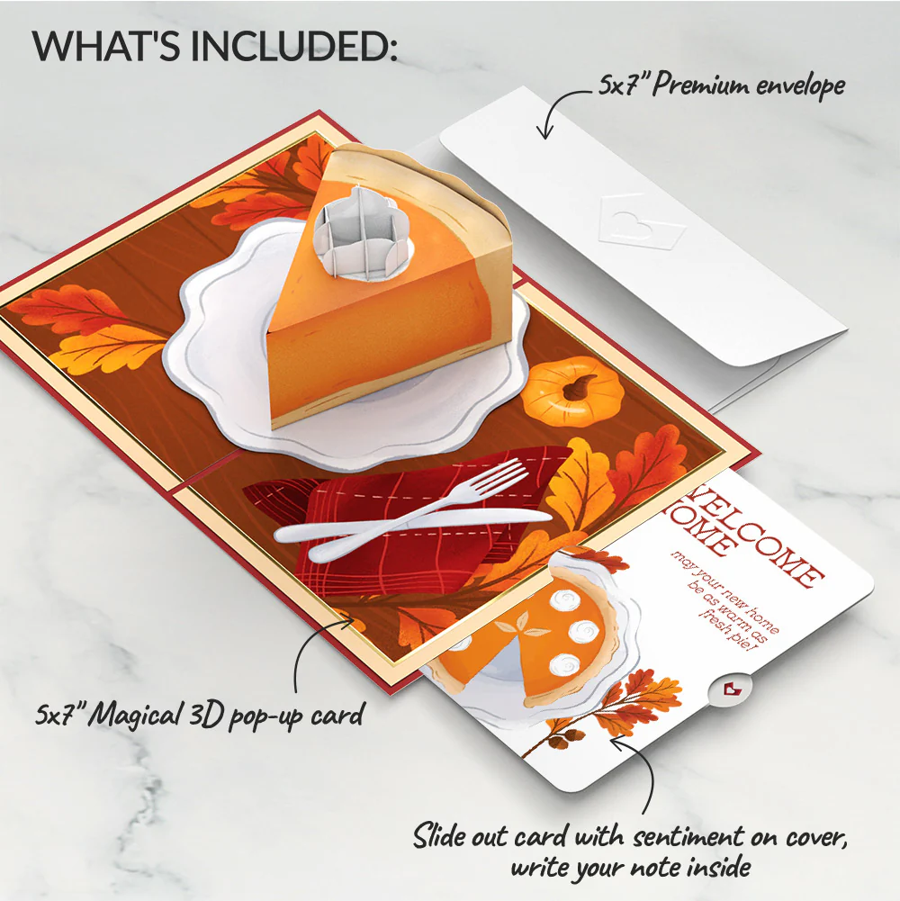 Pumpkin Pie Housewarming Pop-Up Card and Sentiment Set - Image 2