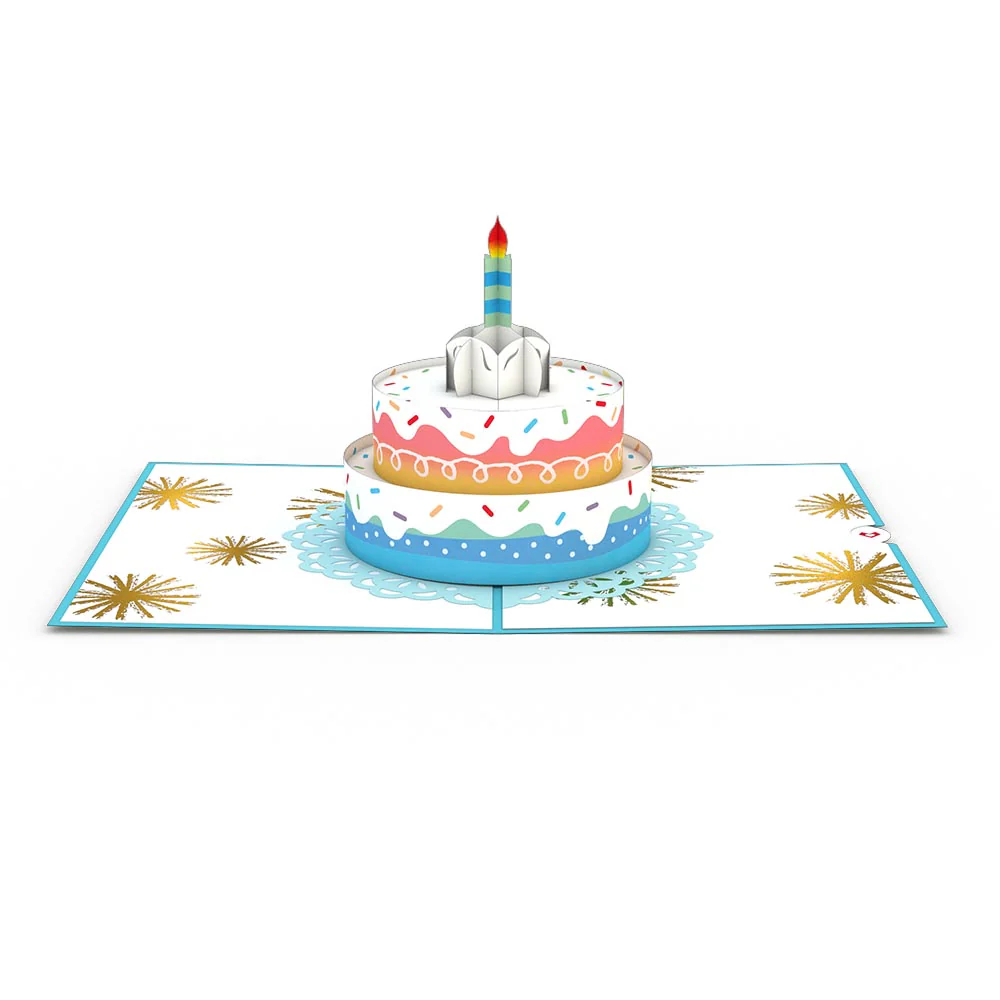 Rainbow Birthday Cake Pop-Up Card - Image 3