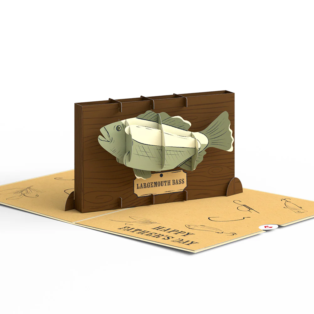Reel Kick-Bass Dad Father's Day Pop-Up Card - Image 4