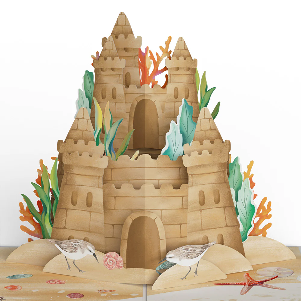 Seaside Sandcastle Mother's Day Pop-Up Card and Sentiment Set for Sister - Image 3