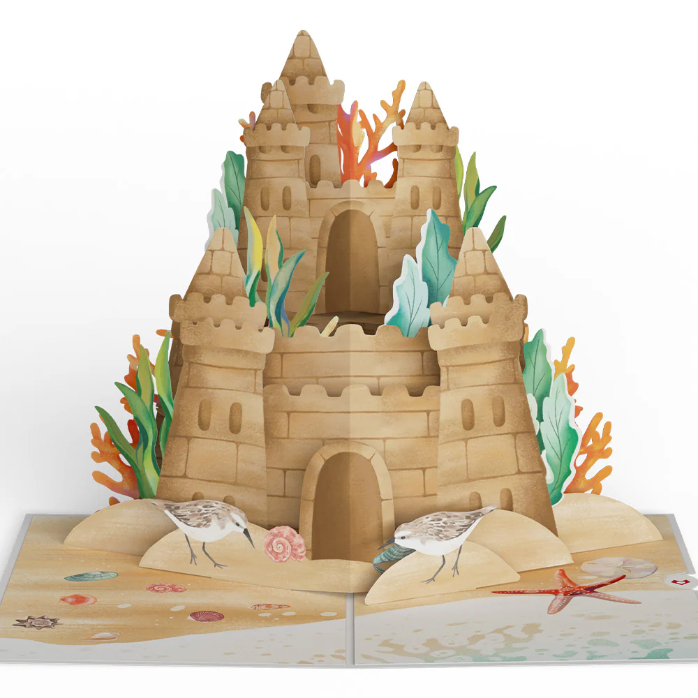 Seaside Sandcastle Pop-Up Card - Image 3