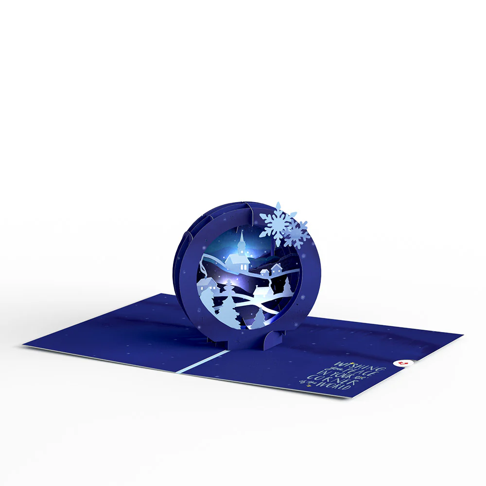 Season of Light Winter Village Light-Up Pop-Up Card and Birthday Sentiment Set - Image 3
