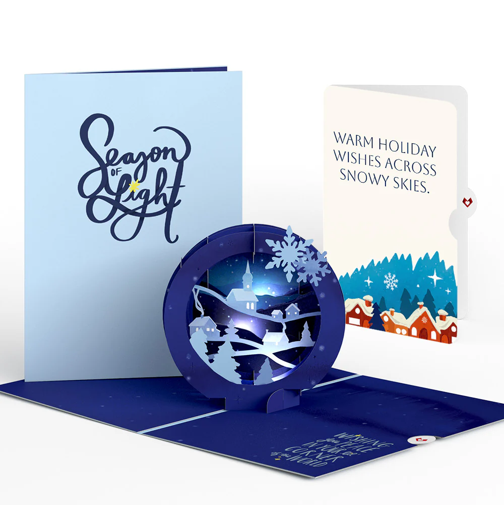 Season of Light Winter Village Holiday Light-Up Pop-Up Card and Sentiment Set