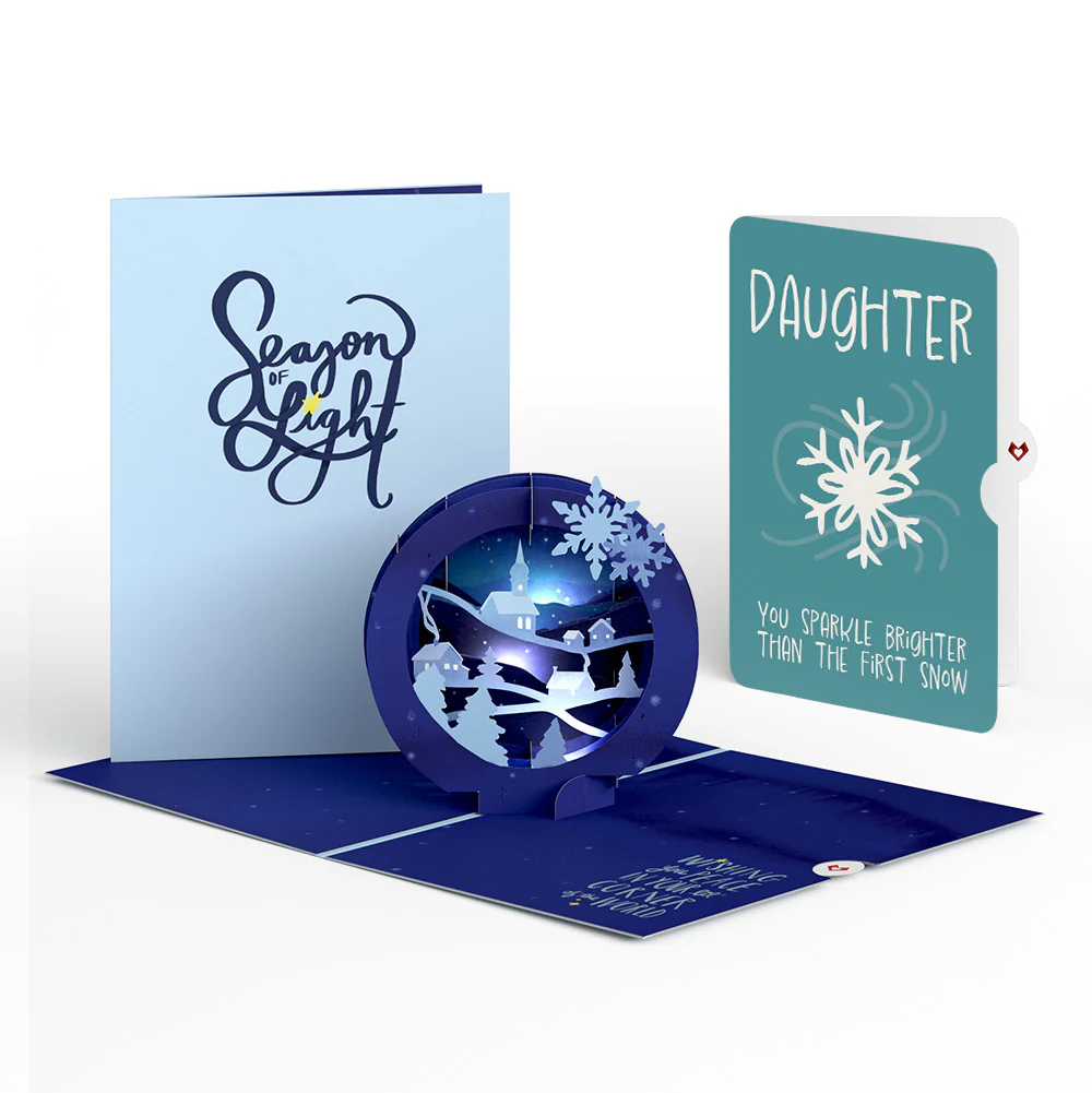Season of Light Winter Village Light-Up Pop-Up Card and Sentiment Set for Daughter