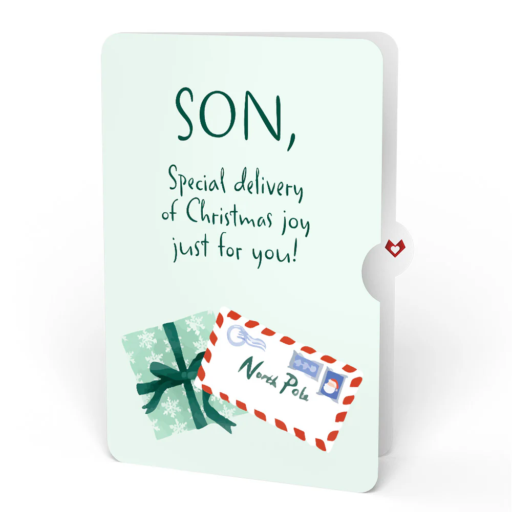 Season's Greetings Penguin Surprise Pop-Up Card and Sentiment Set for Son - Image 4