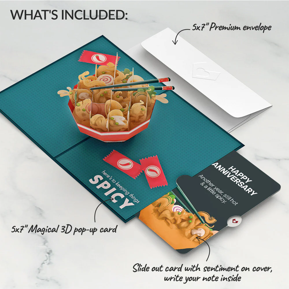 Send Noods Spicy Anniversary Pop-Up Card and Sentiment Set - Image 2