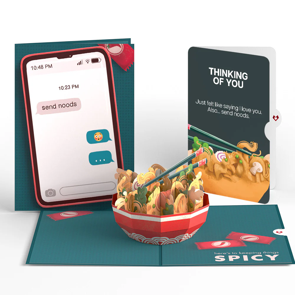 Send Noods Spicy Thinking of You Pop-Up Card and Sentiment Set