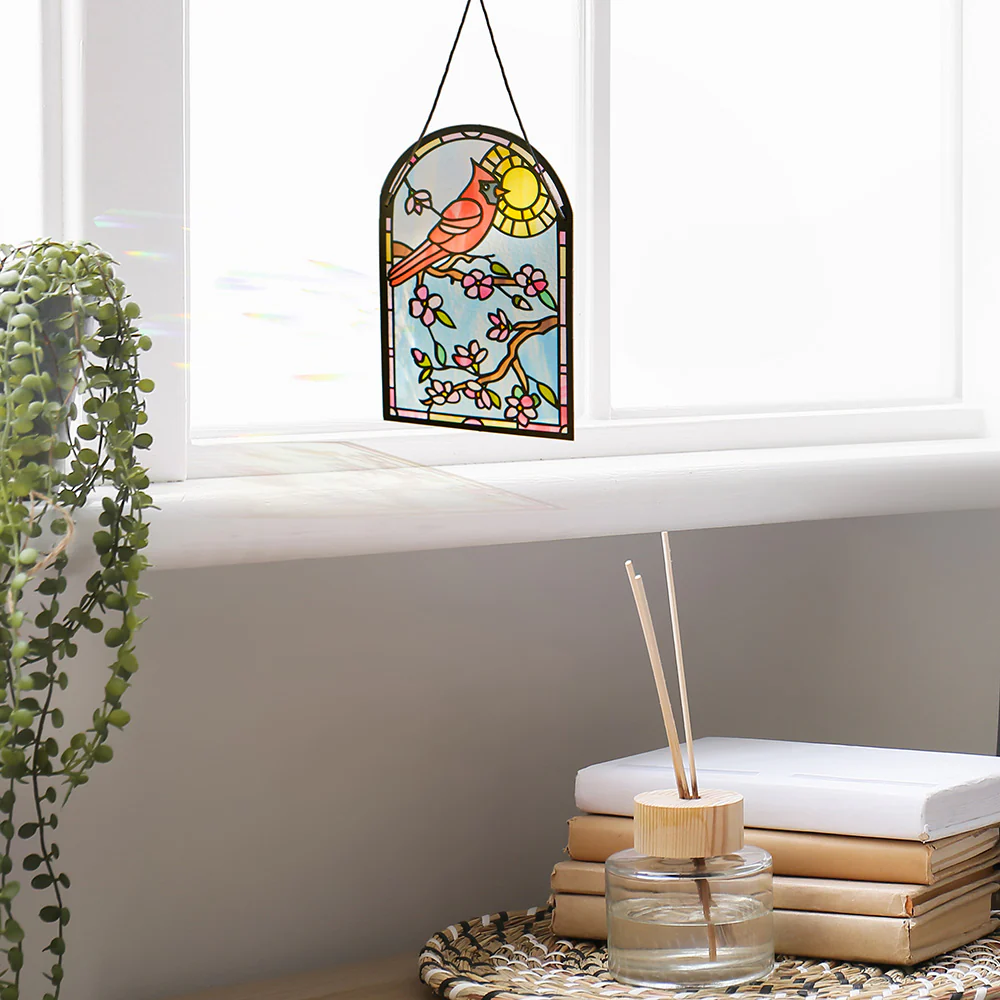 Sending Sunshine Cardinal Suncatcher Card & Pop-Up Bouquet Bundle - Image 3