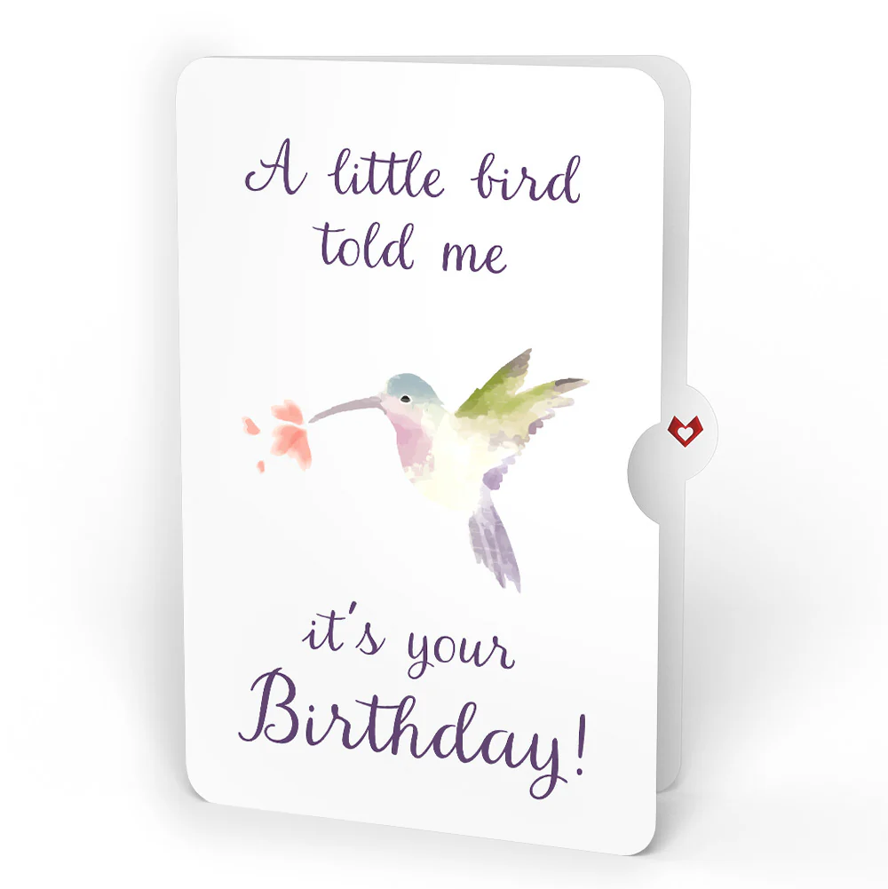 Serene Hummingbird Birthday HeartFelt Charm Card™ and A Little Hummingbird Kisses Sentiment Set - Image 4