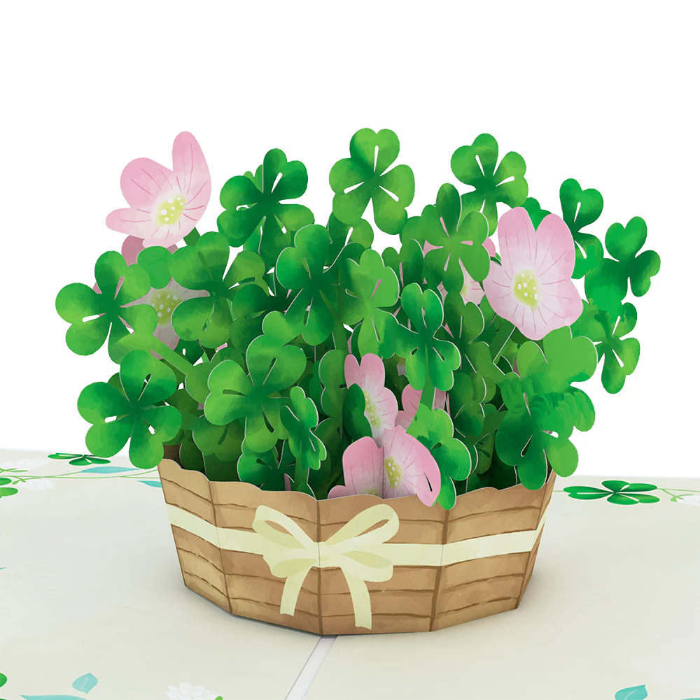 Shamrock Basket St. Patrick’s Day Pop-Up Card and Sentiment Set - Image 3