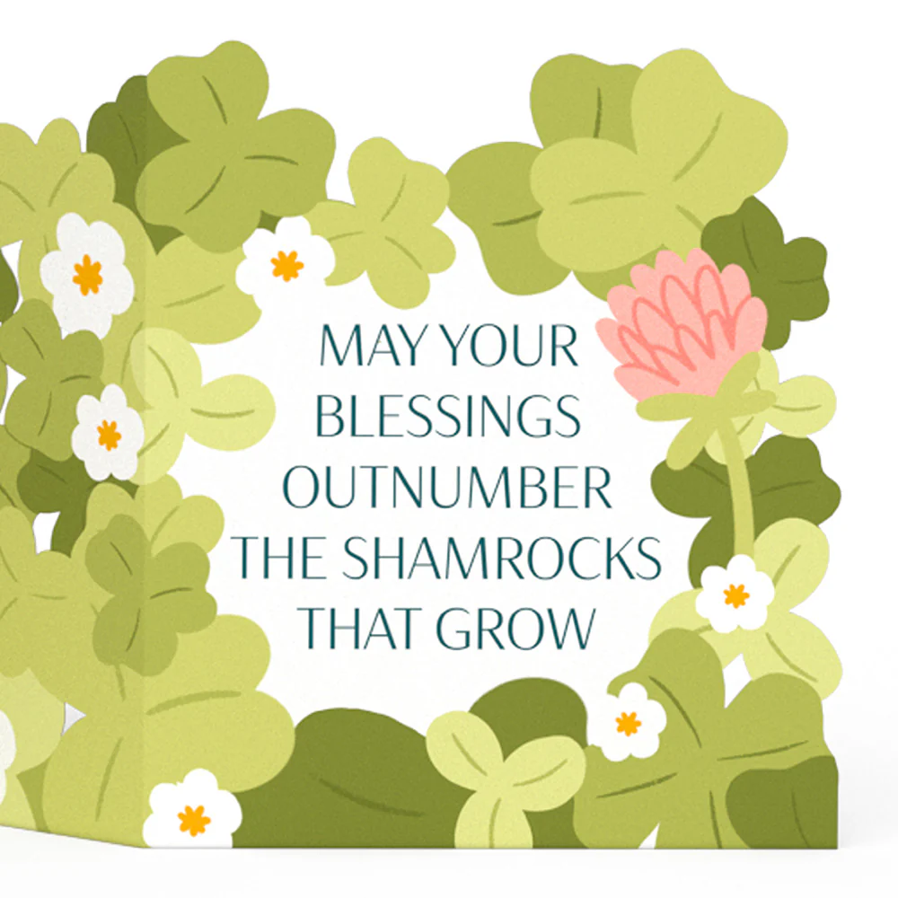 Shamrock Blessings Loooooong Card™ (Expands to 2 feet) - Image 3