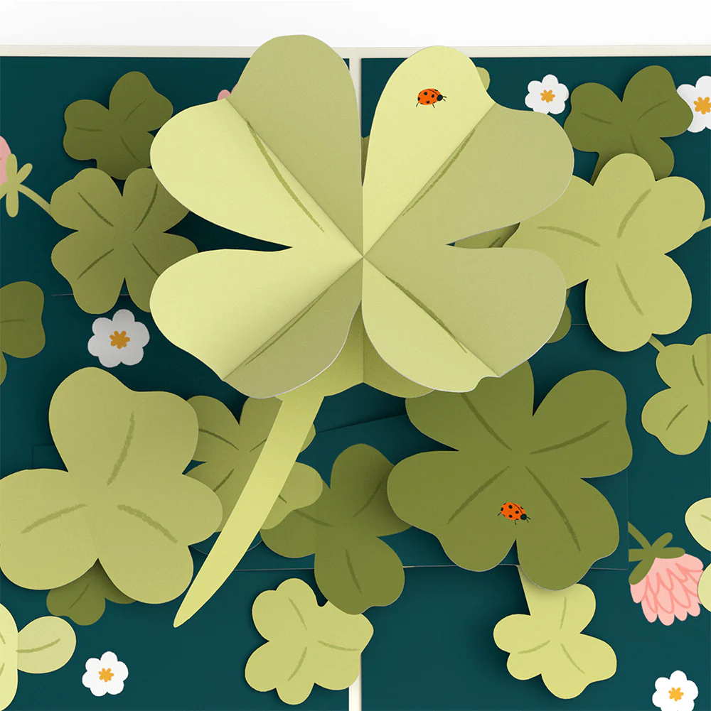 Shamrock Fields Birthday Pop-Up Card and Good Luck Bloom Sentiment Set - Image 3