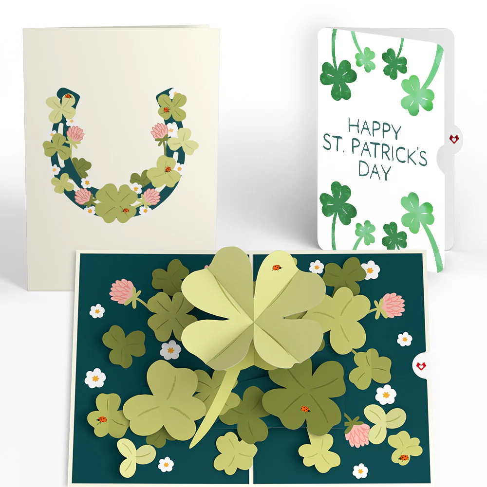 Shamrock Fields St. Patrick’s Day Pop-Up Card and Shamrock Sprigs Sentiment Set