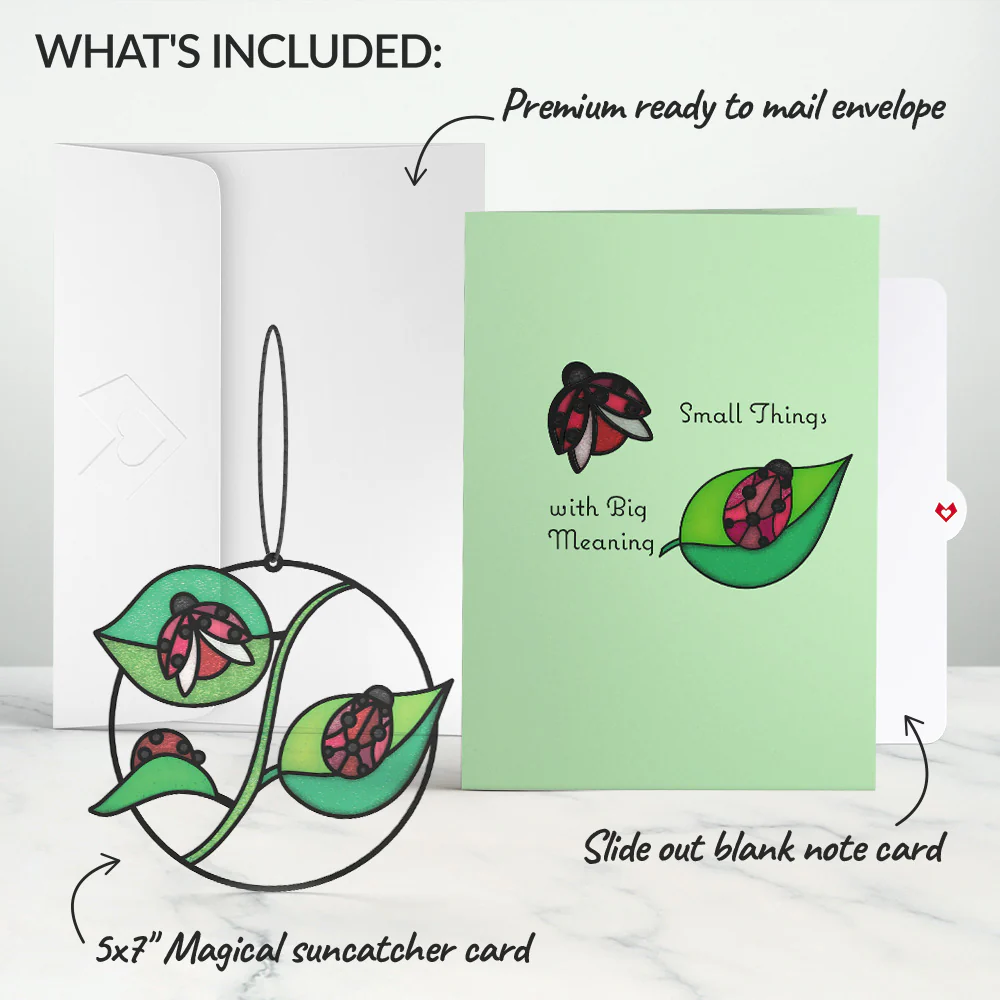 Small Things with Big Meaning Ladybug Suncatcher Card - Image 6