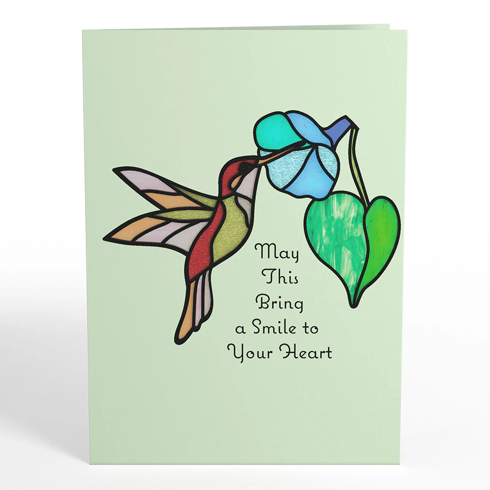 Smile to Your Heart Hummingbird Suncatcher Card - Image 5