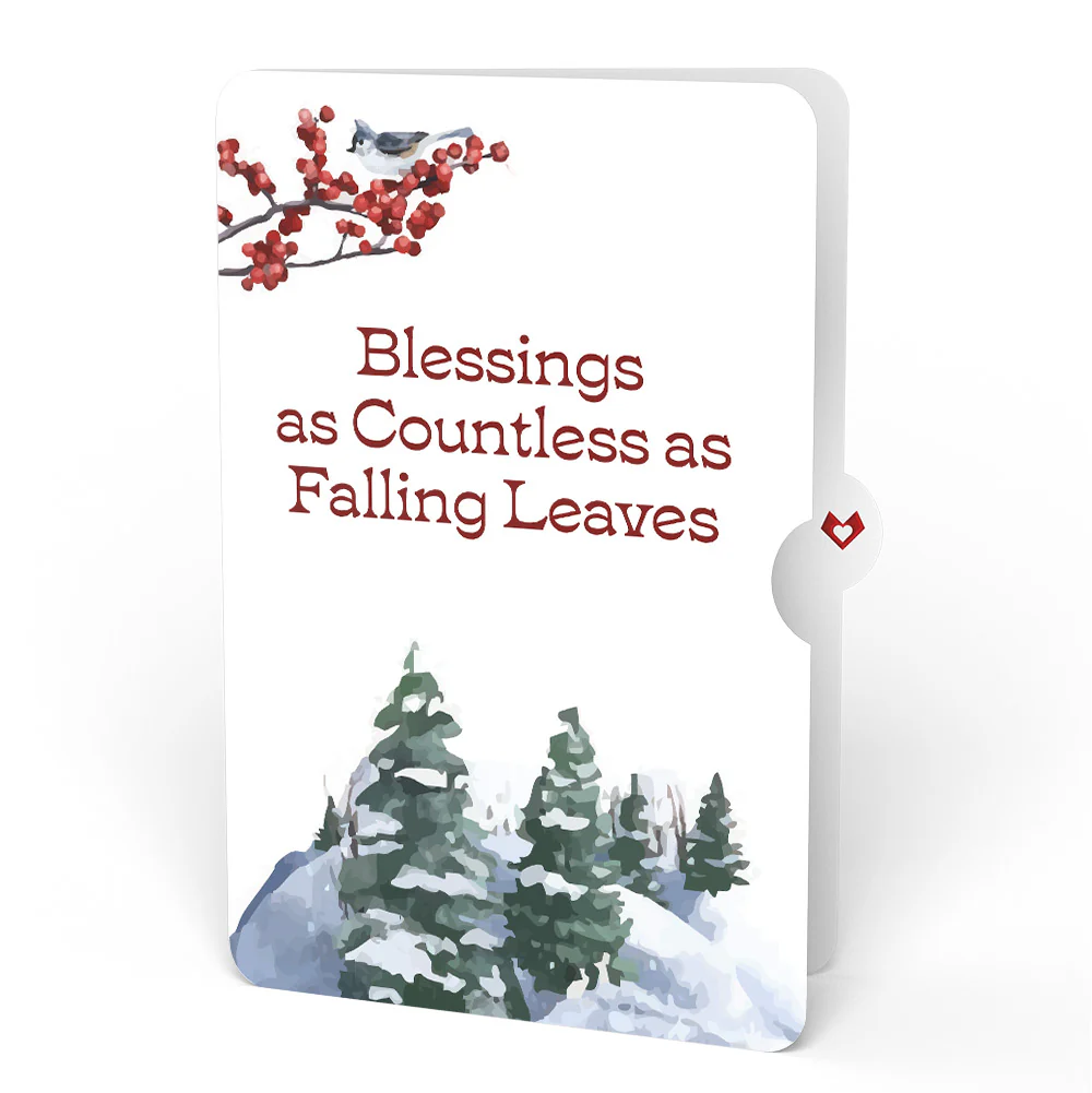 Snowfall's Hush Winter Pop-Up Card and Countless Blessings Sentiment Set - Image 4