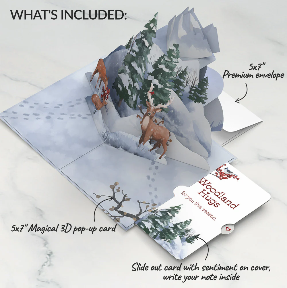 Snowfall's Hush Winter Pop-Up Card and Sentiment Set - Image 2