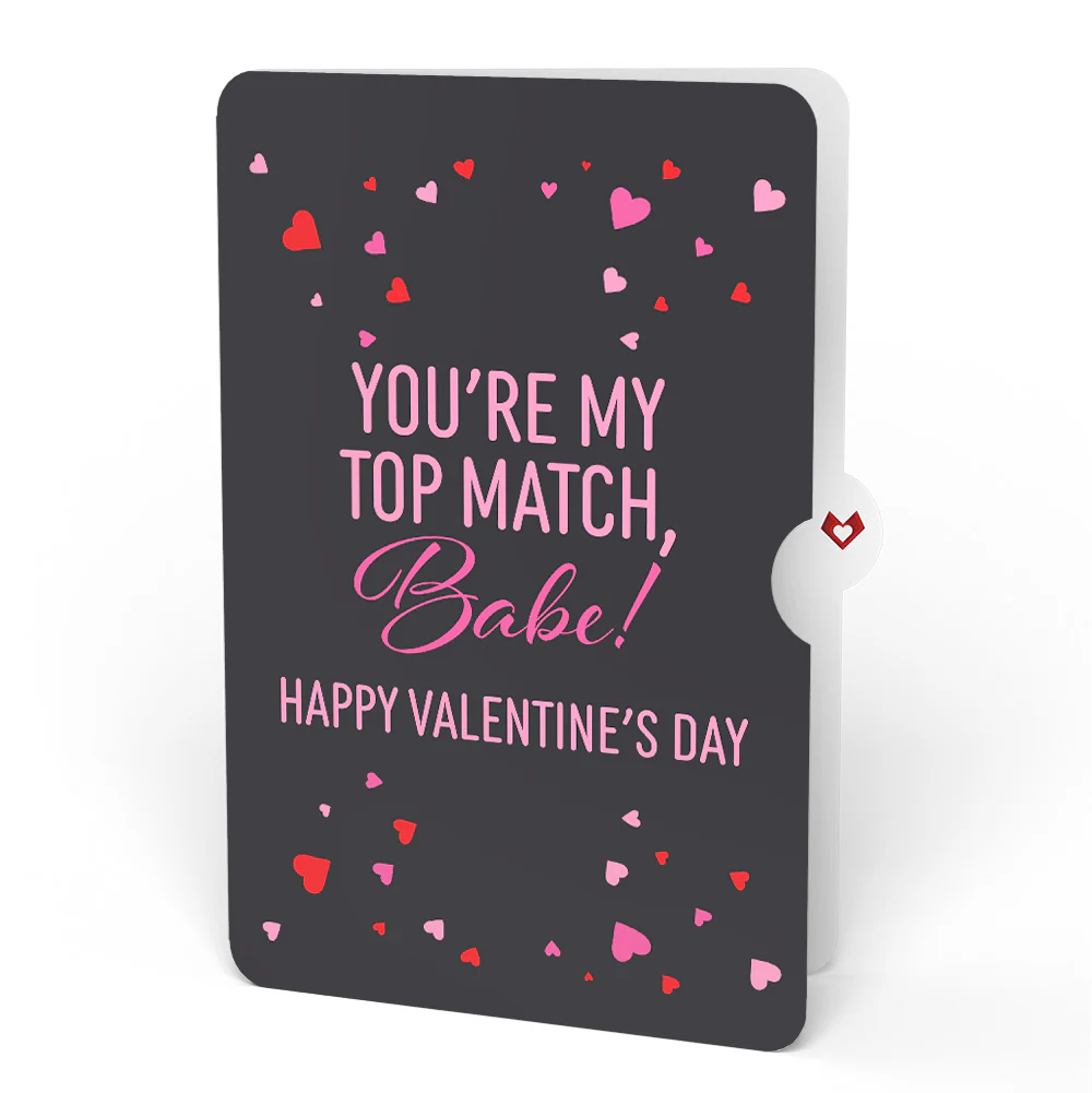 So Glad We Swiped Right Valentine Pop-Up Card and Sentiment Set for Babe - Image 4