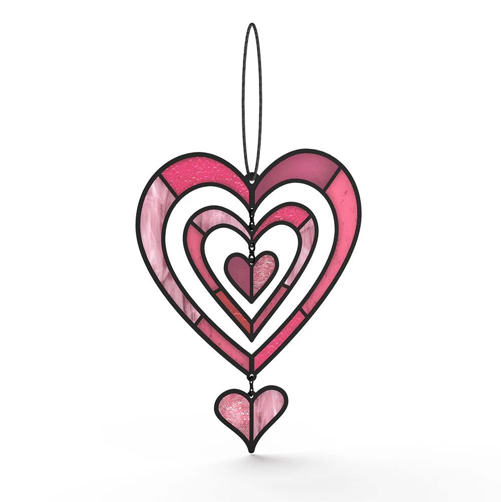 Spinning Heart Galentine's Day Suncatcher Card and Sentiment Set - Image 3