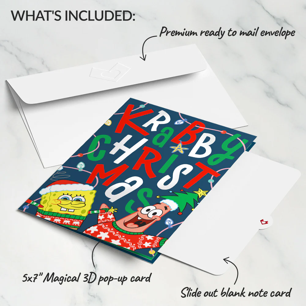SpongeBob SquarePants Krabby Christmas Pop-Up Card - Image 5