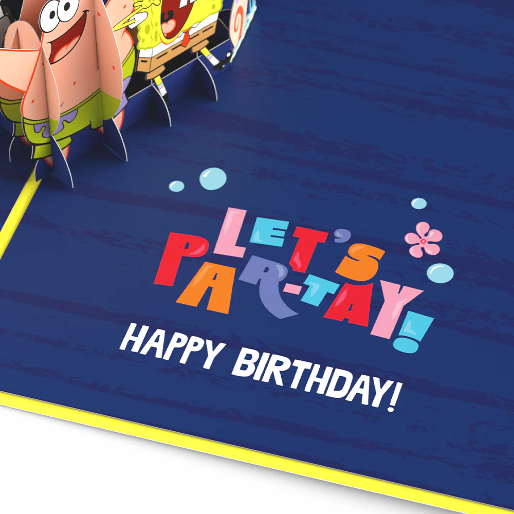 SpongeBob SquarePants Let’s Par-Tay Birthday Pop-Up Card - Image 3