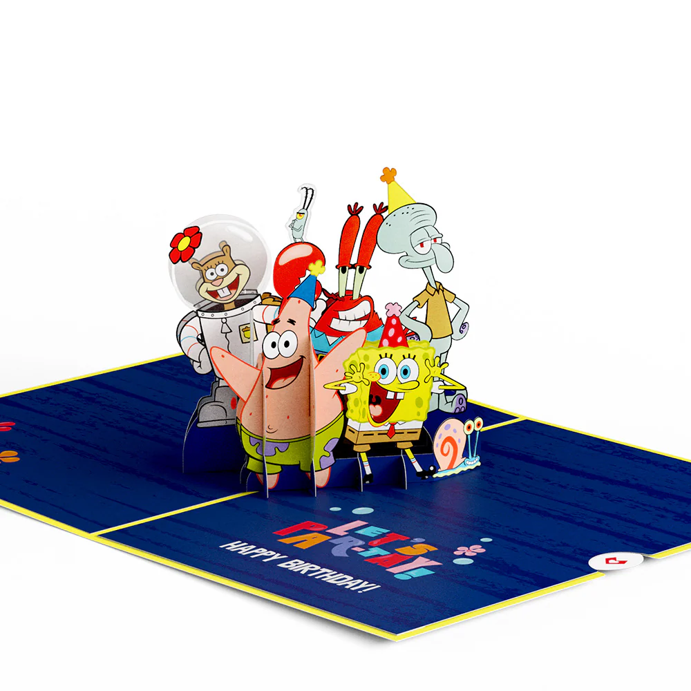 SpongeBob SquarePants Let’s Par-Tay Birthday Pop-Up Card - Image 4