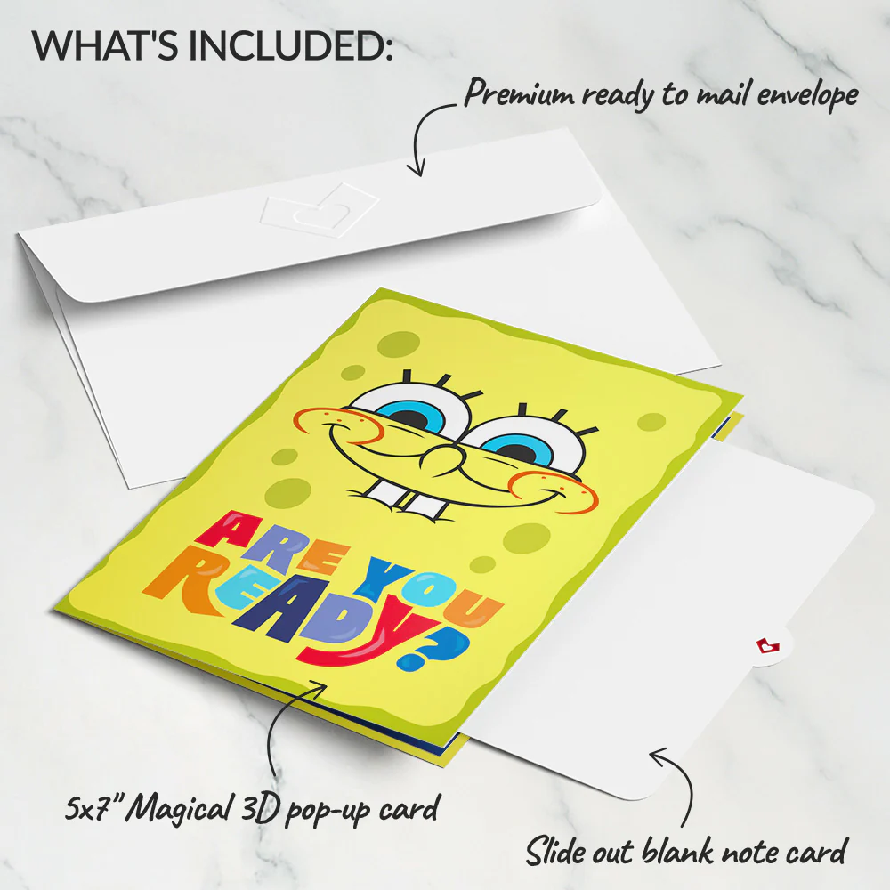 SpongeBob SquarePants Let’s Par-Tay Birthday Pop-Up Card - Image 6