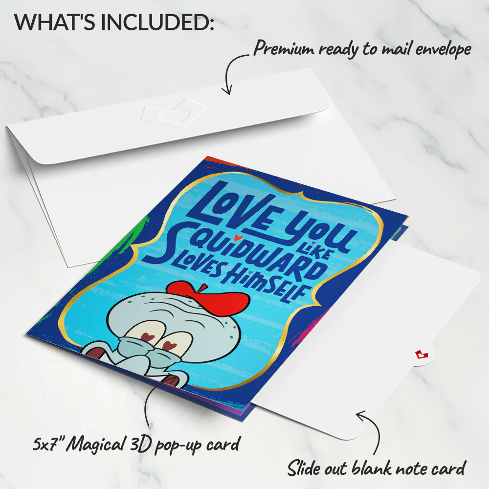 SpongeBob SquarePants Love You Like Squidward Pop-Up Card - Image 5