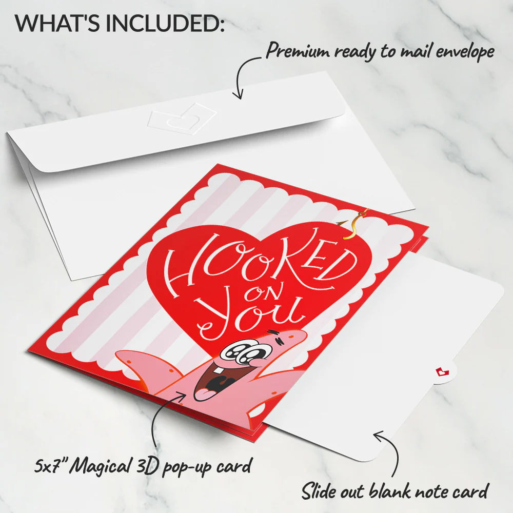 SpongeBob SquarePants Patrick Star Hooked On You Pop-Up Card - Image 5