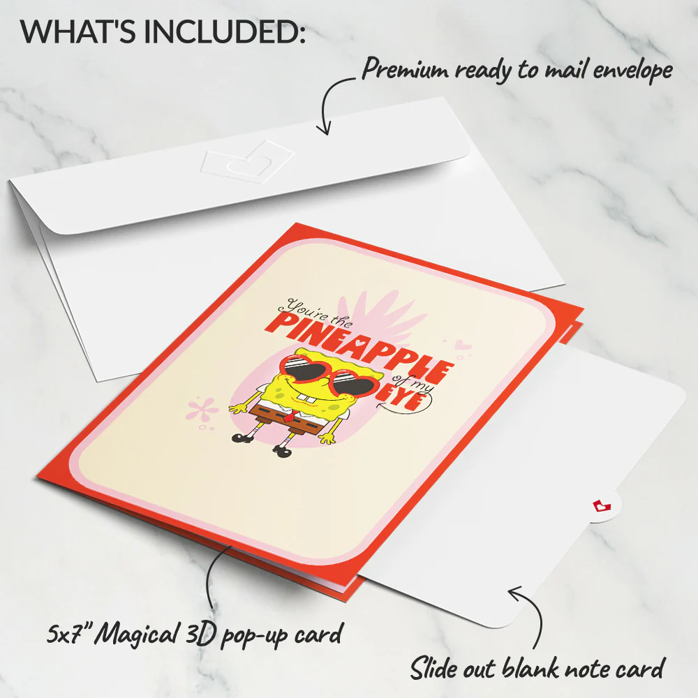 SpongeBob SquarePants Pineapple of My Eye Valentine's Day Pop-Up Card - Image 5