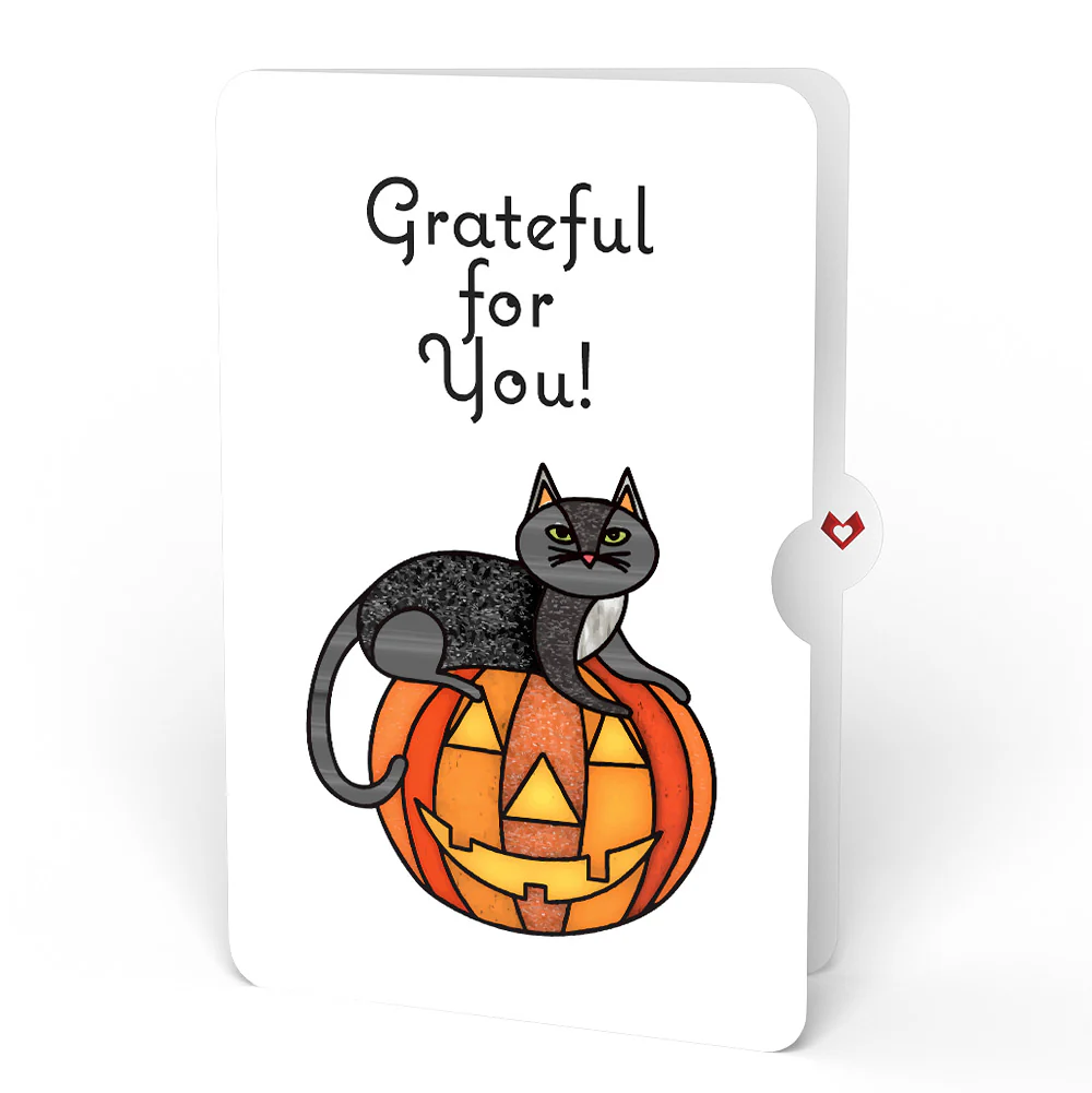 Spooky Vibes Halloween Cat Suncatcher Card and Appreciation Sentiment Set - Image 4