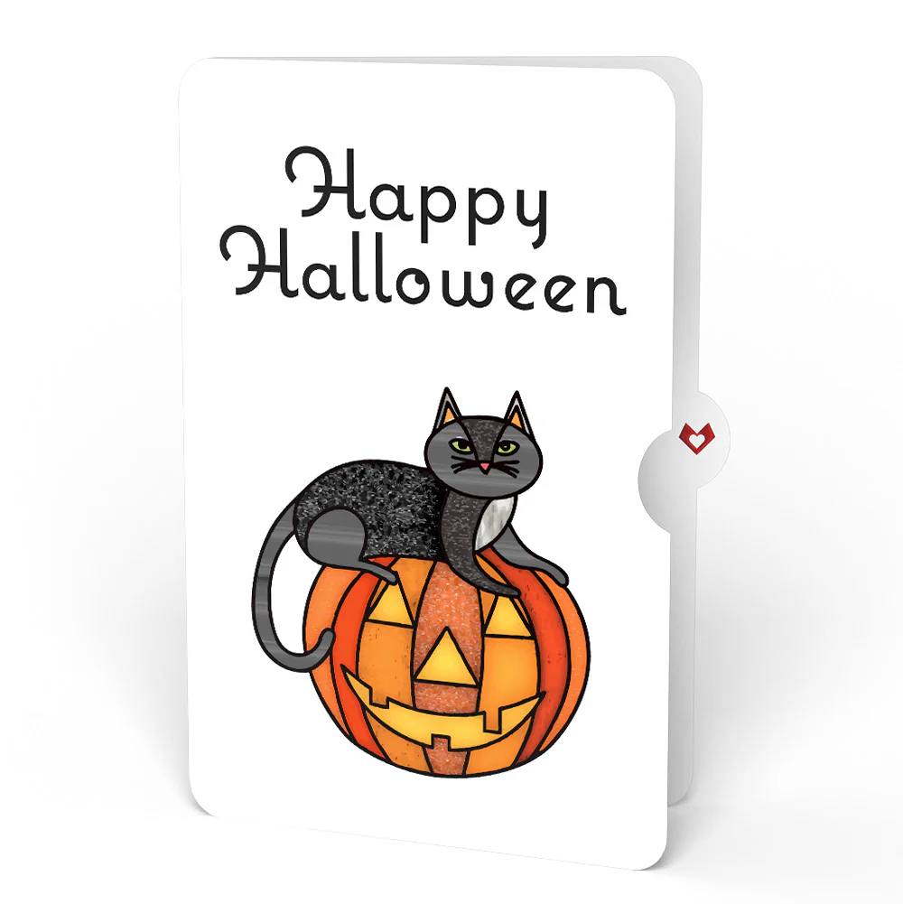 Spooky Vibes Halloween Cat Suncatcher Card and Sentiment Set - Image 4