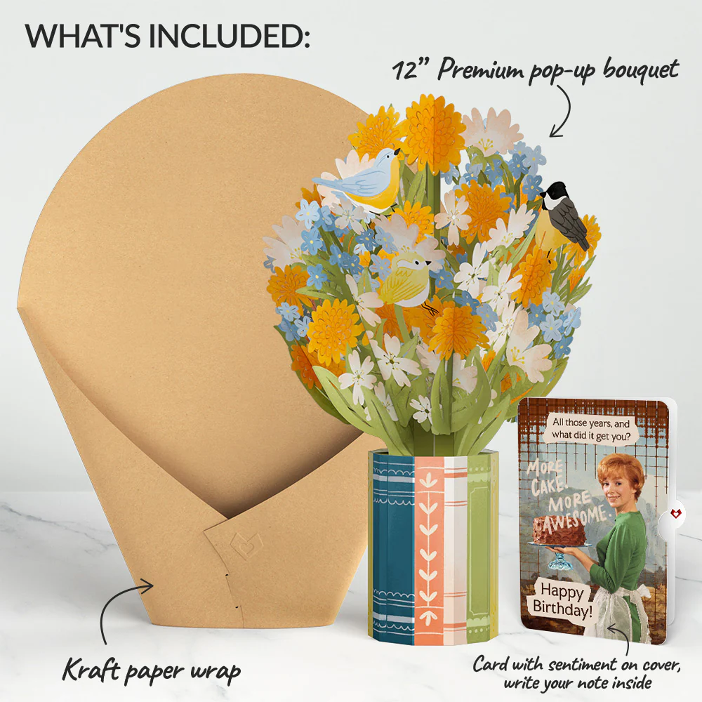 Spring Joy Birthday Bouquet and More Cake More Awesome Sentiment Set - Image 2