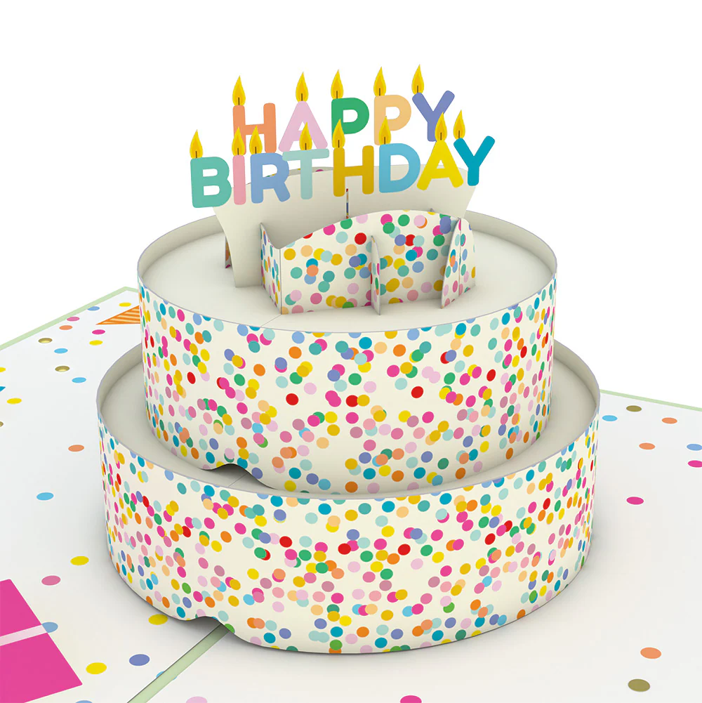 Sprinkles Belated Birthday Cake Pop-Up Card and Sentiment Set - Image 3