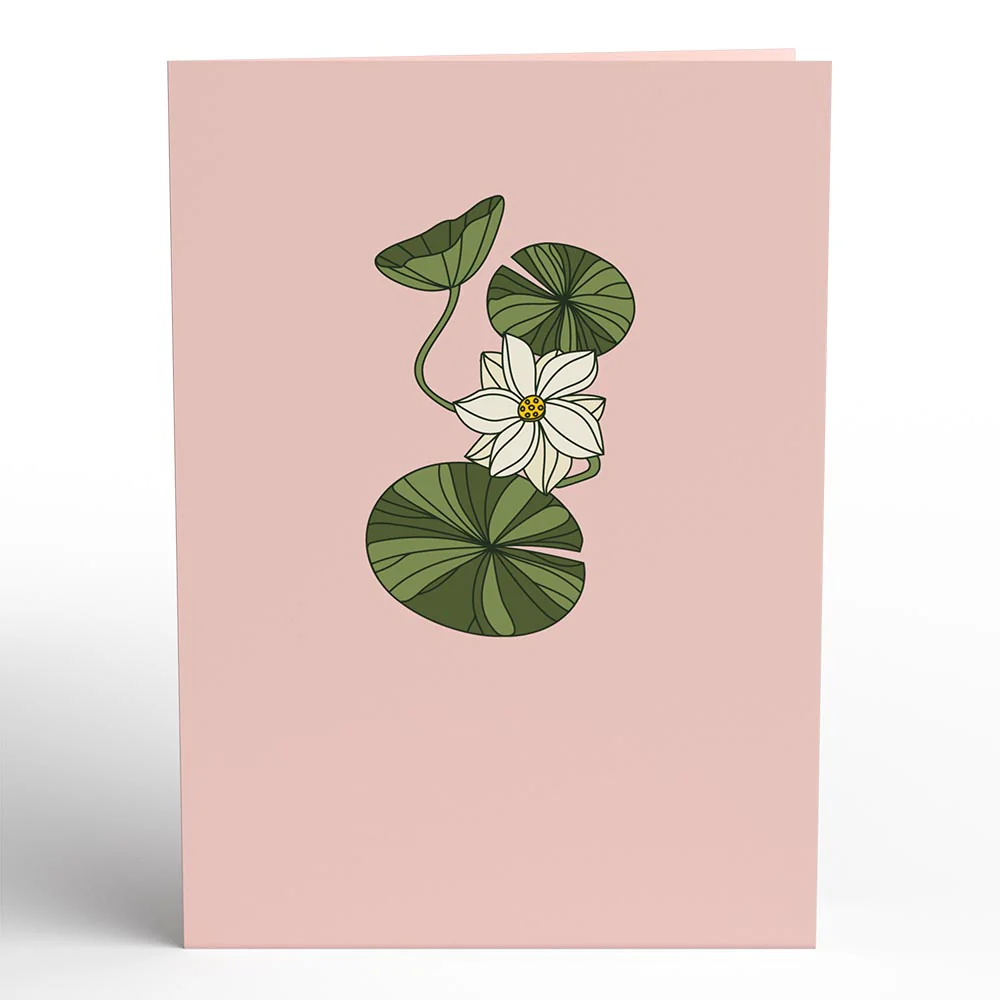 Stained Glass Lily Pond Pop-Up Card - Image 4