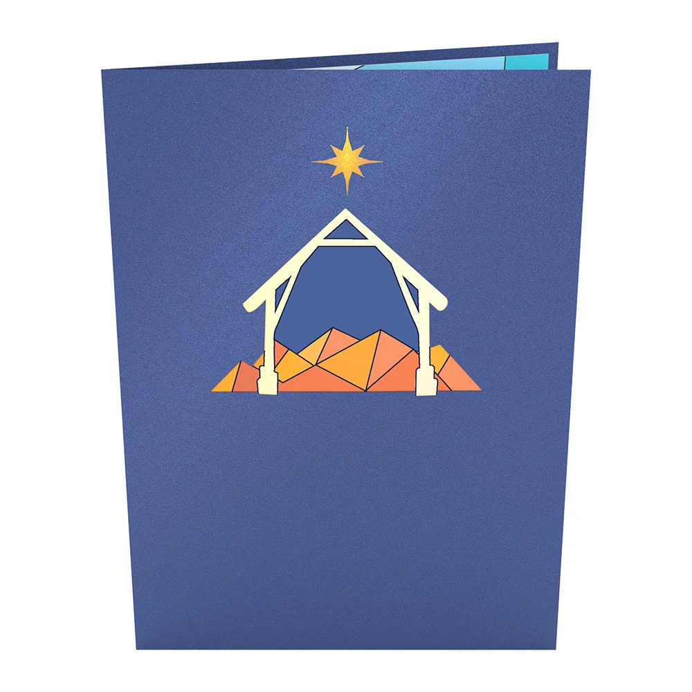 Stained Glass Nativity Pop-Up Card - Image 4