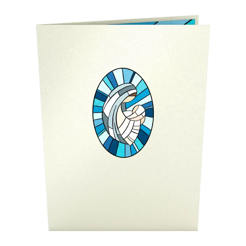 Stained Glass Nativity Window Pop-Up Card - Image 4