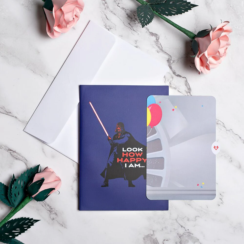 Star Wars™ Darth Vader™ Birthday Card with Pop-Up Gift - Image 8